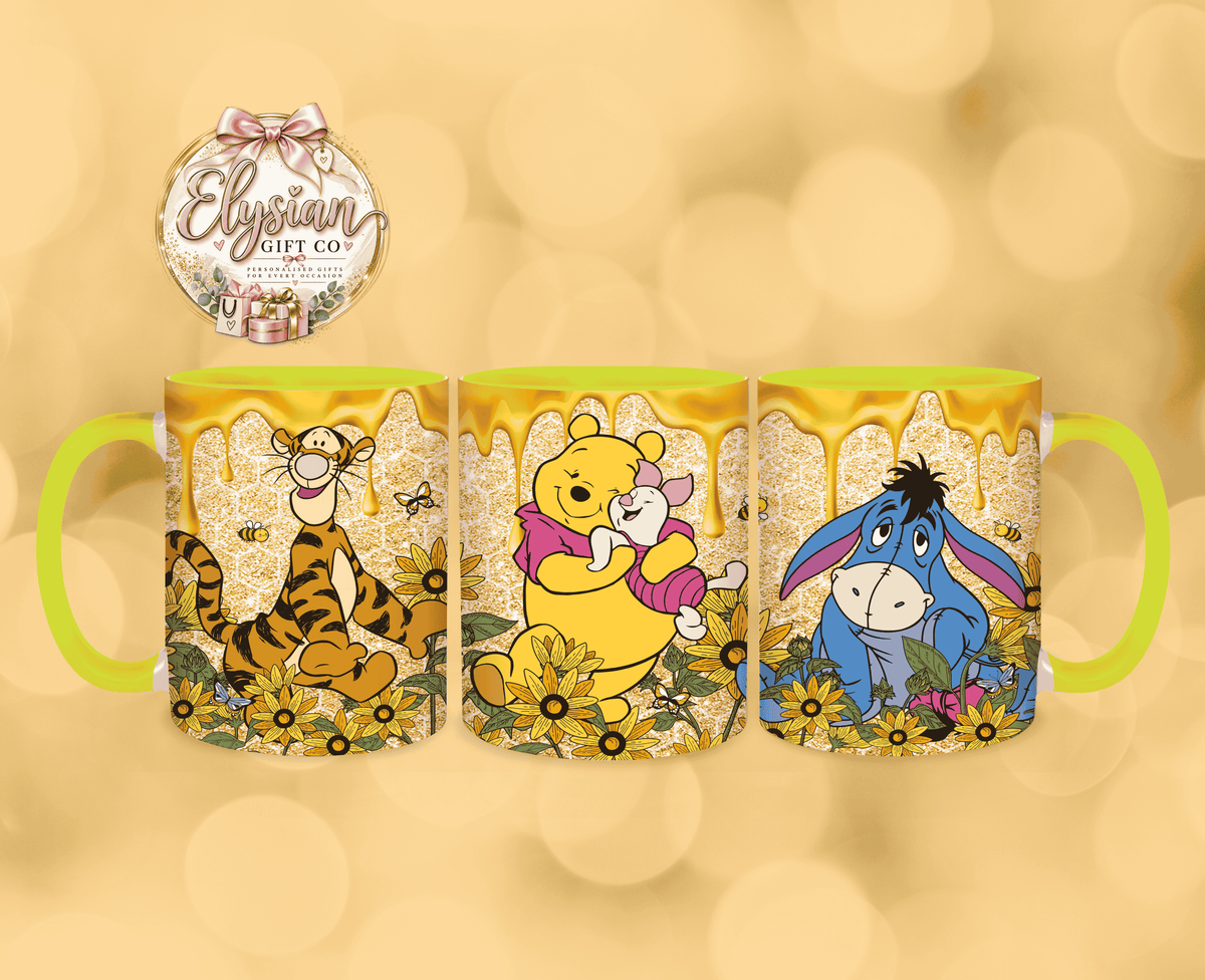Winnie the Pooh 11oz Mug – Yellow Handle & Inner