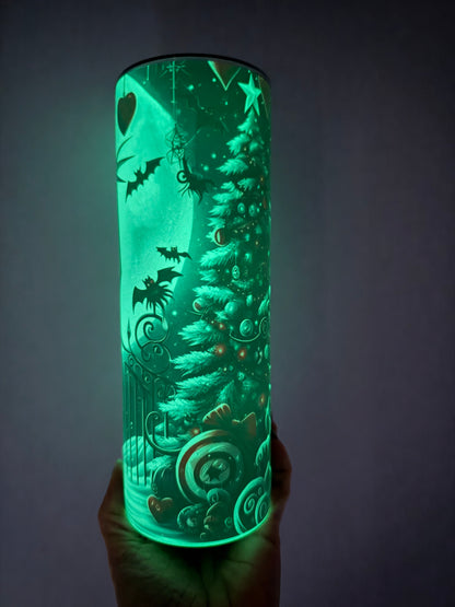 Gothic Christmas Romance Glow-in-the-Dark Tumbler⠋20oz