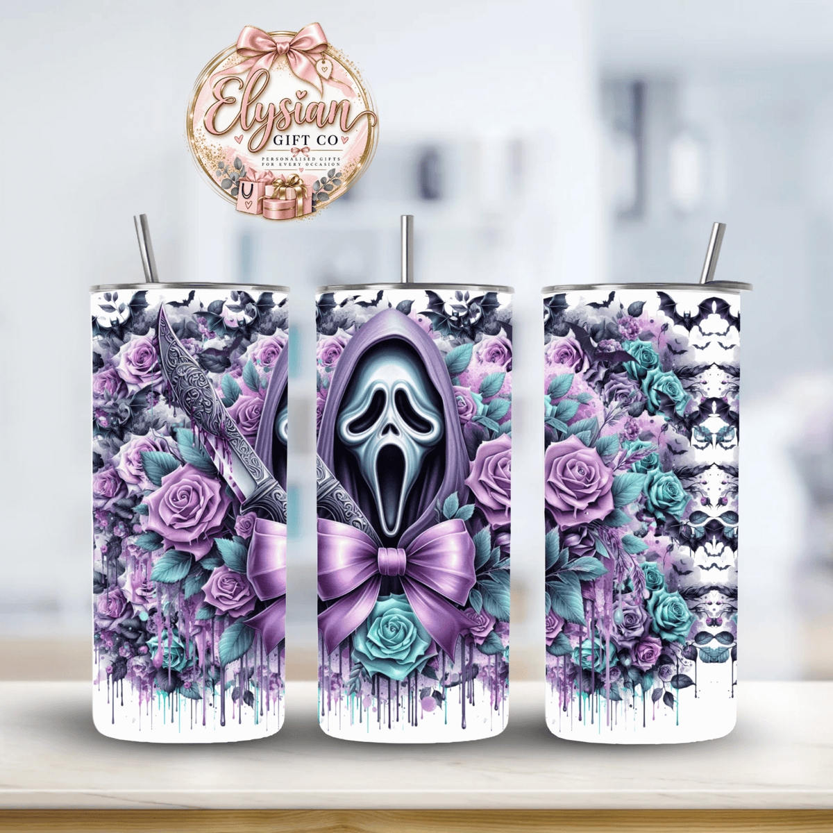 Ghost Floral 16oz Tumbler