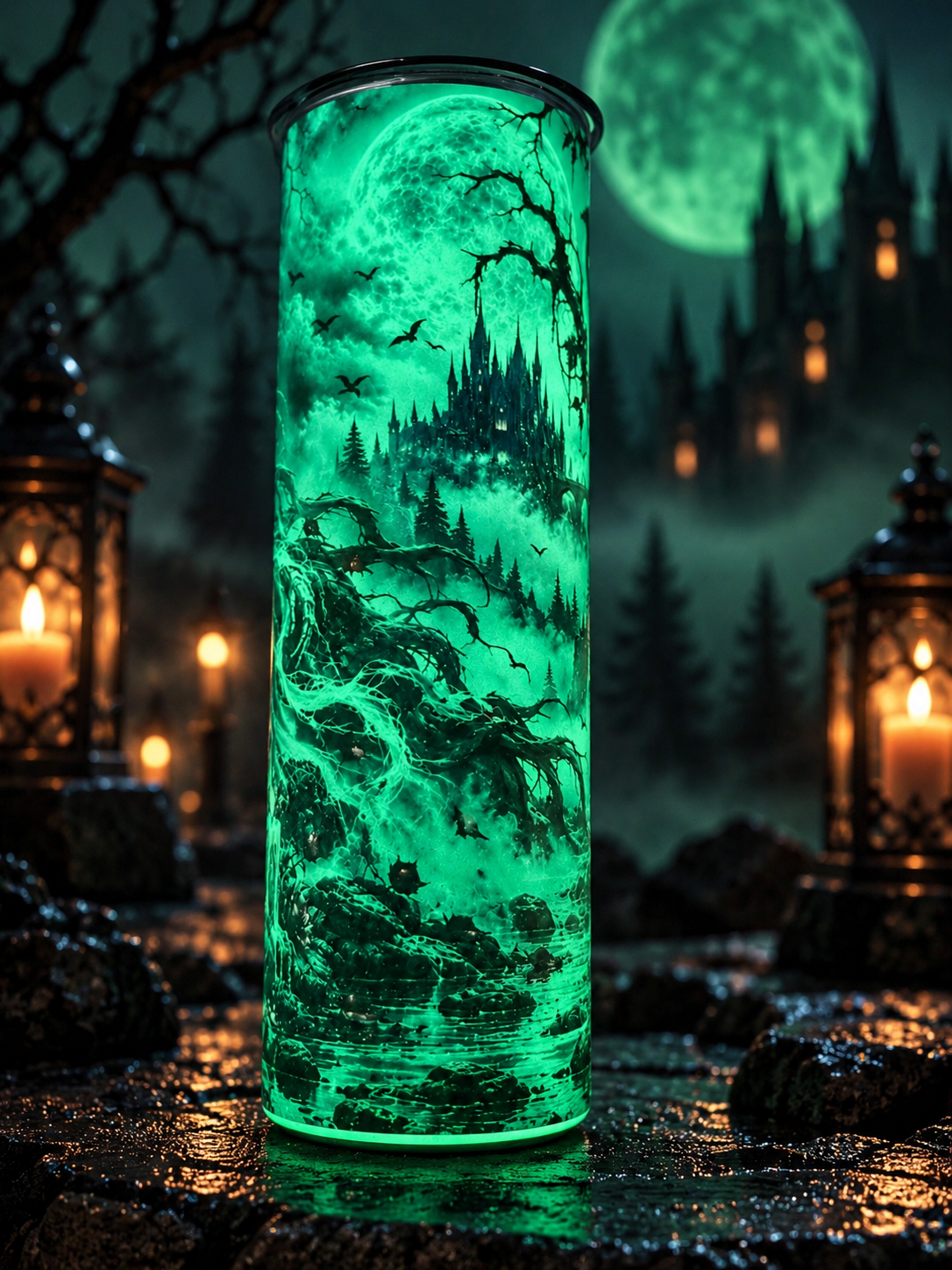 Gothic Reaper Glow-in-the-Dark Tumbler 20oz